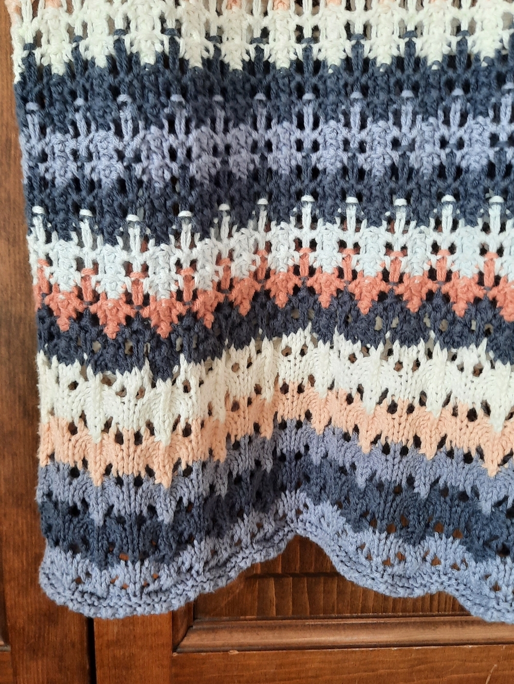 Universal Thread Cotton Blend Multi-colored Striped Crochet Tank Top Size Medium - Picture 6 of 9